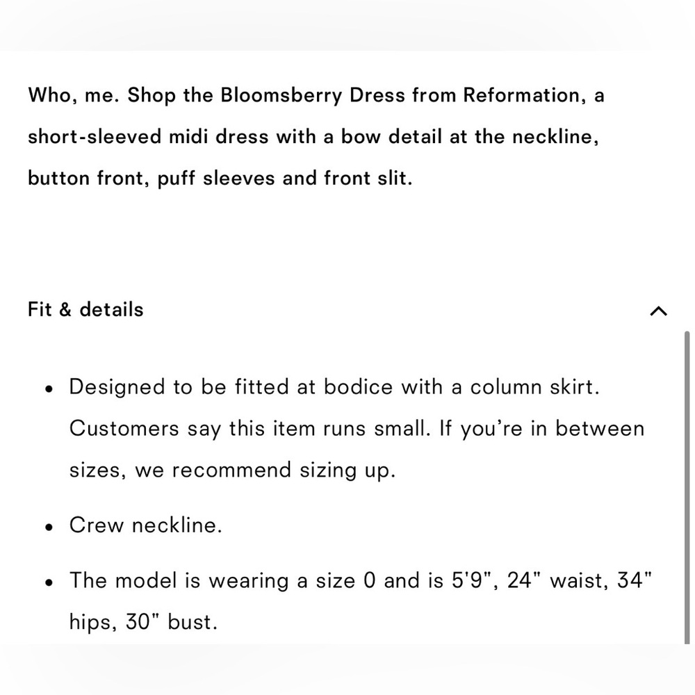 Reformation dress Bloomsberry in Colette dot NWT - Picture 11 of 13